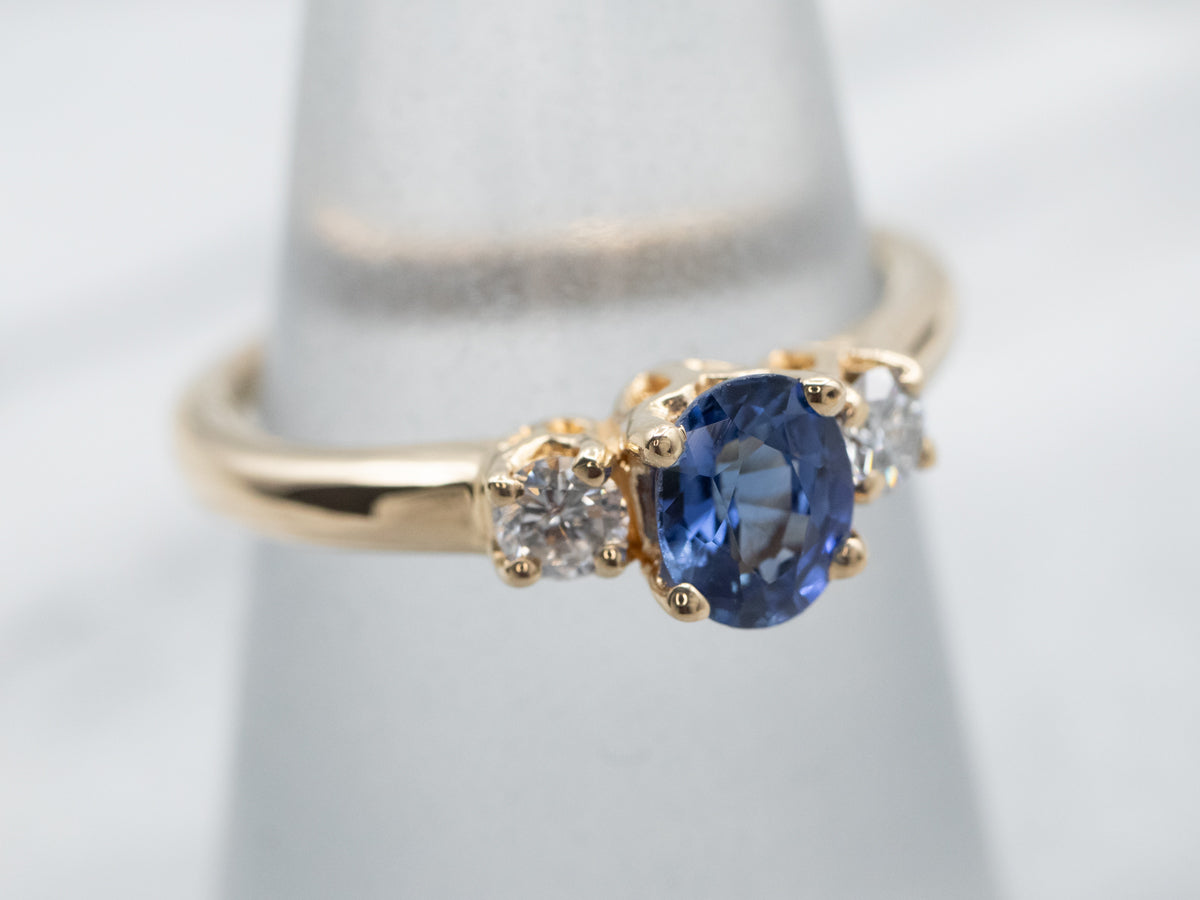 Sapphire and Diamond Anniversary Ring