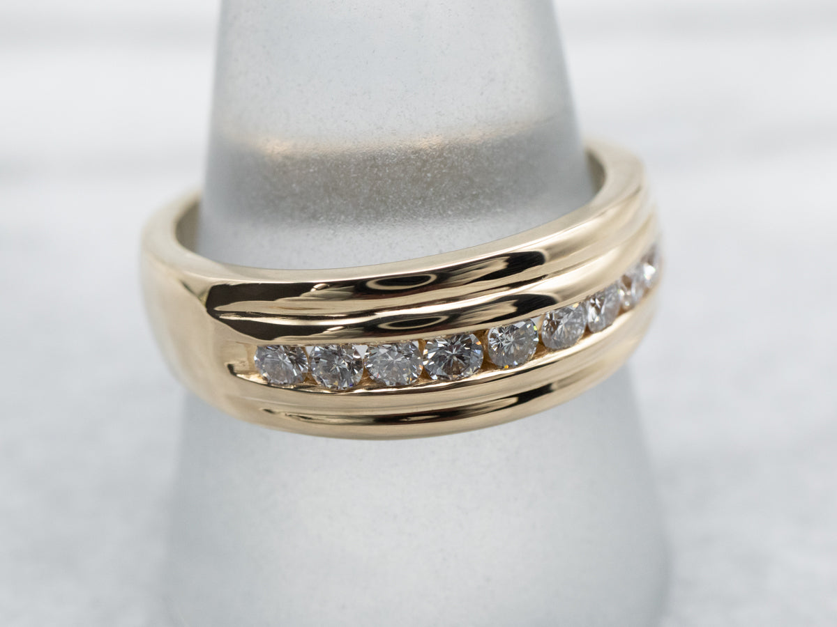 Men's Vintage Diamond Band