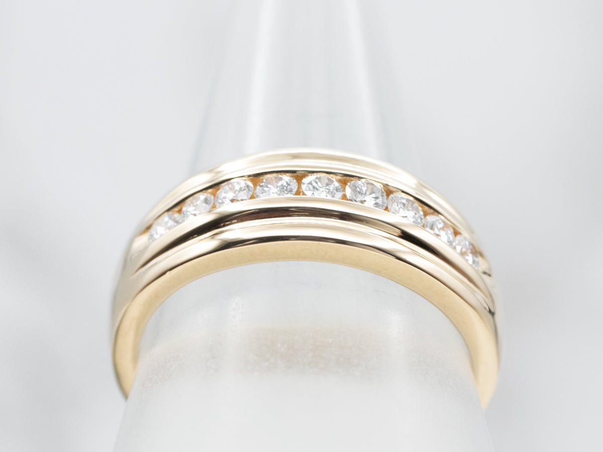 Men's Vintage Diamond Band