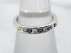 Channel Set Diamond and Sapphire Band