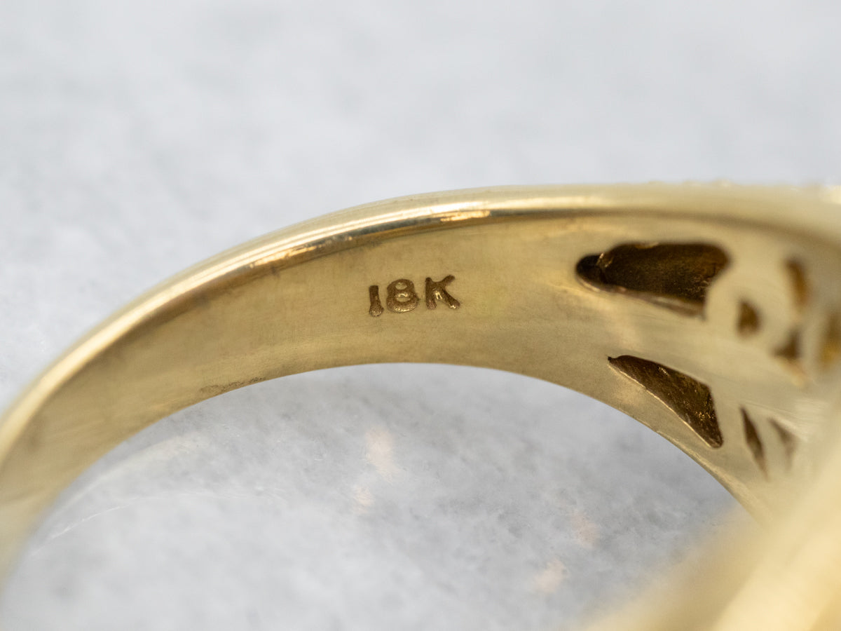 Garnet and Diamond Statement Ring