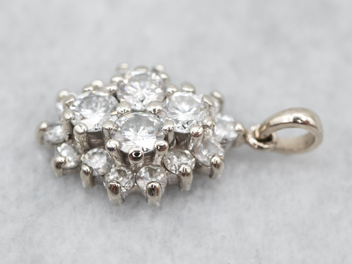 Dazzling Diamond Cluster Pendant