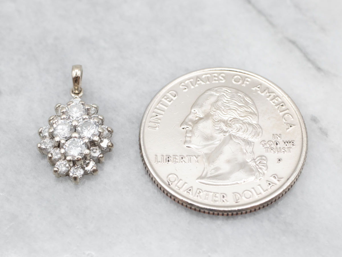 Dazzling Diamond Cluster Pendant