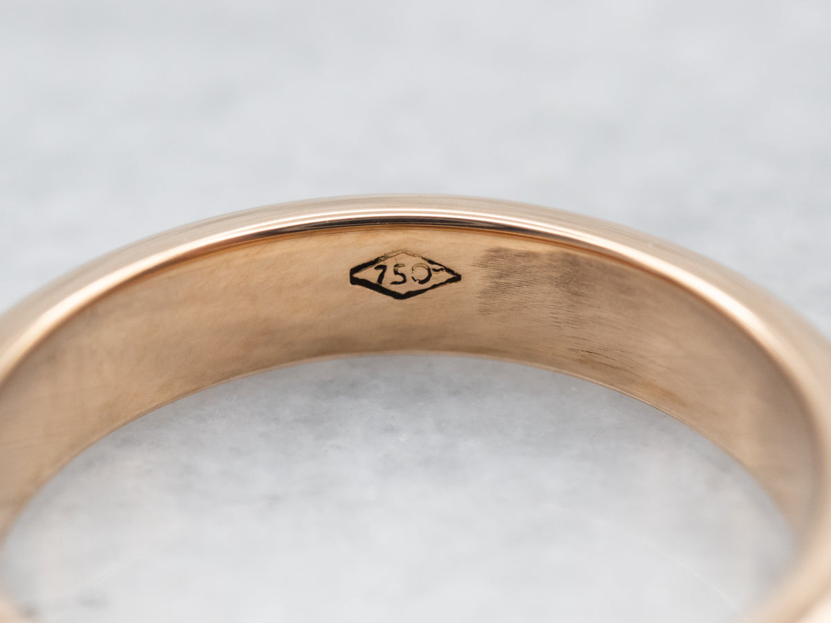 Heavy 18-Karat Rosy Gold Band