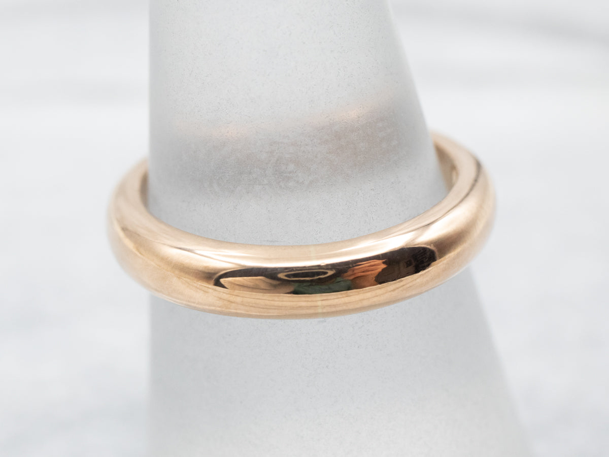 Heavy 18-Karat Rosy Gold Band