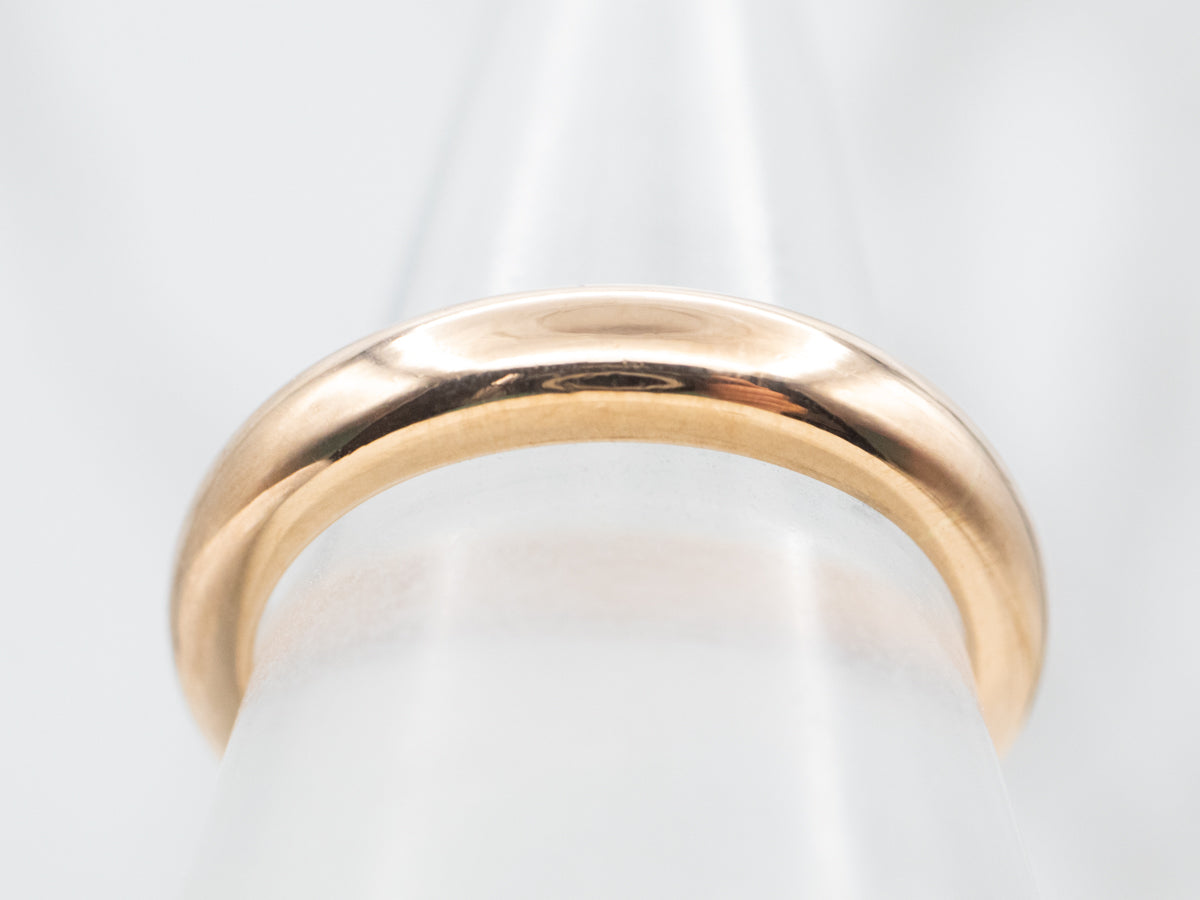 Heavy 18-Karat Rosy Gold Band