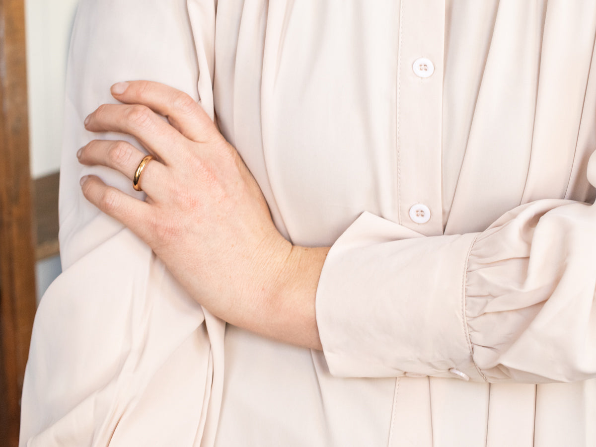 Heavy 18-Karat Rosy Gold Band