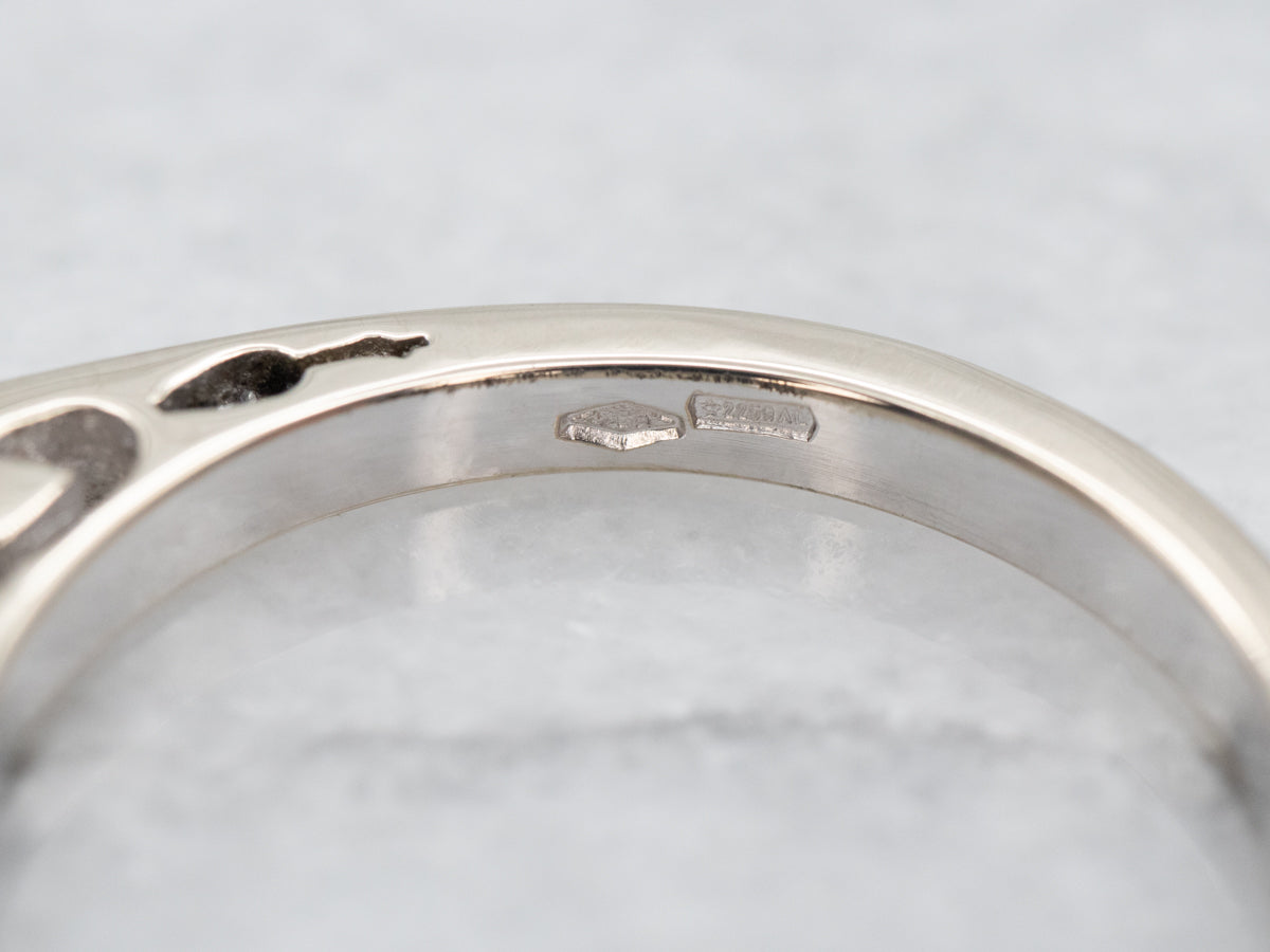 18K White Gold Diamond Band