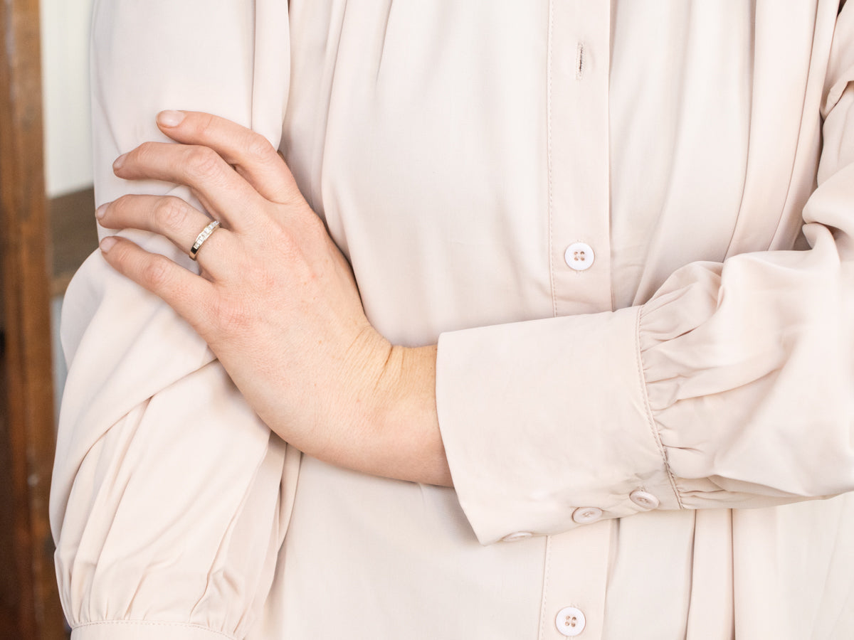 Channel Set Princess Cut Diamond Band