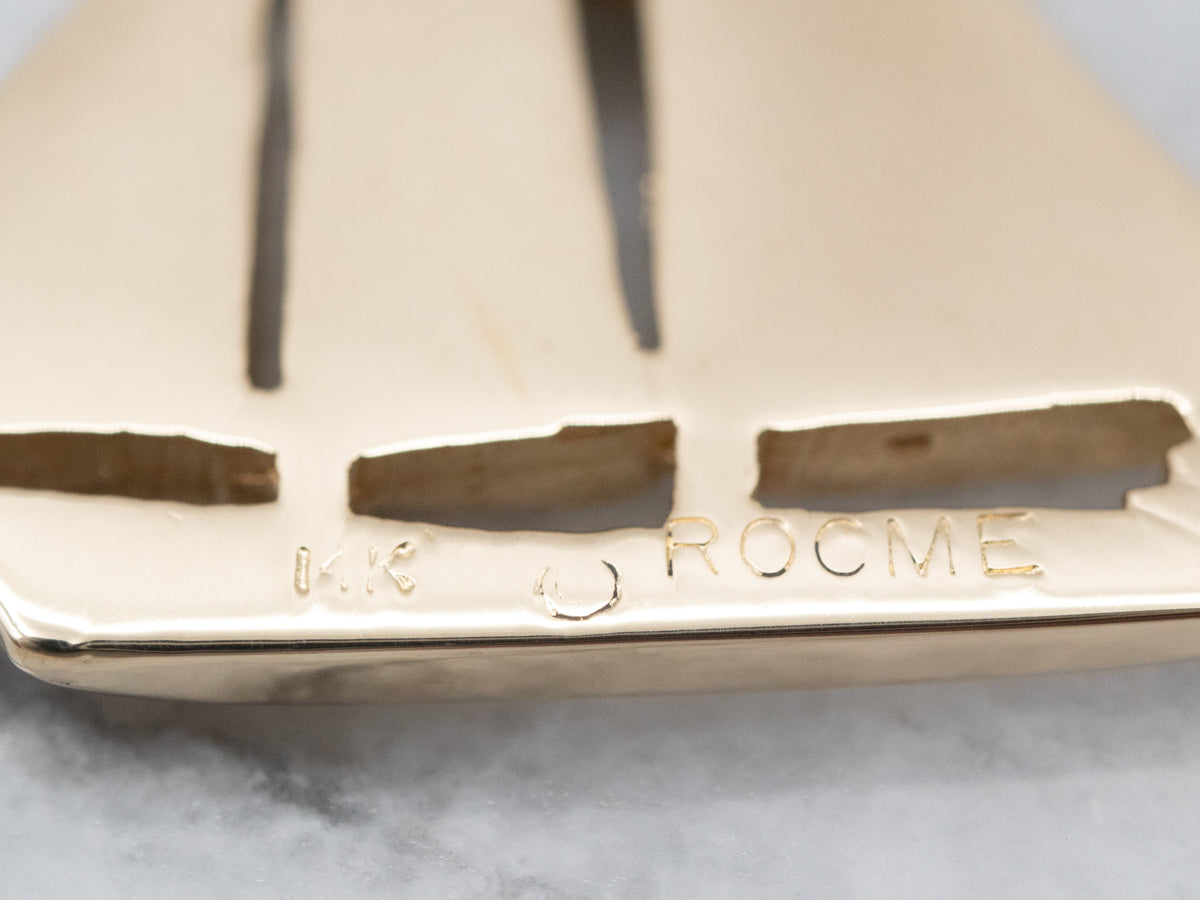 Nautical Gold Sailboat Pendant