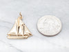 Nautical Gold Sailboat Pendant