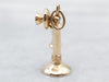 Gold Old Fashioned Phone Charm