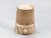Beautiful Victorian Rose Gold Thimble with M.M.H Initials