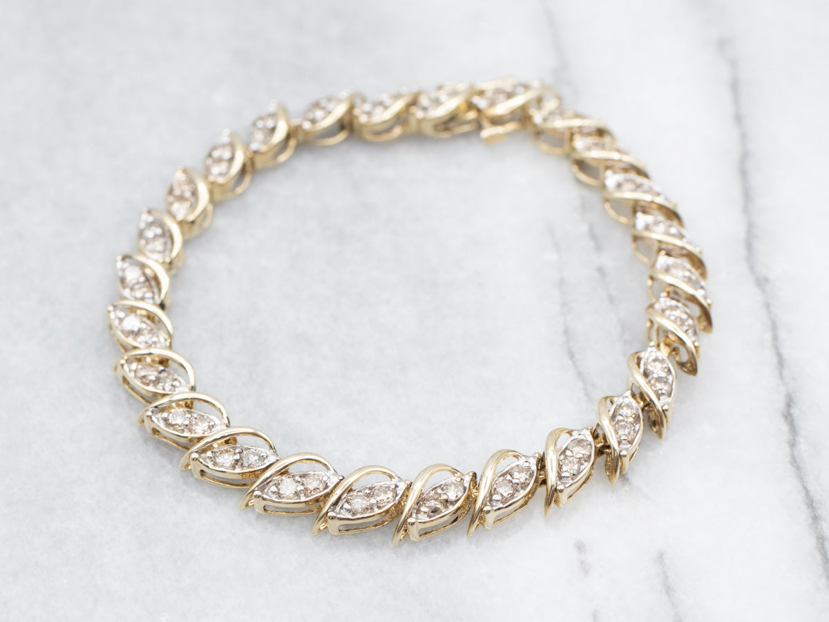 Champagne Diamond Tennis Bracelet