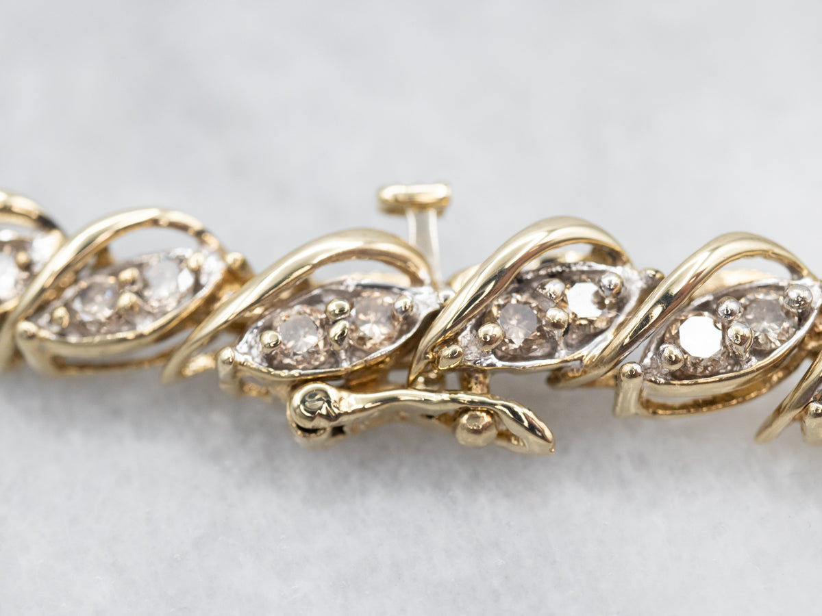 Champagne Diamond Tennis Bracelet