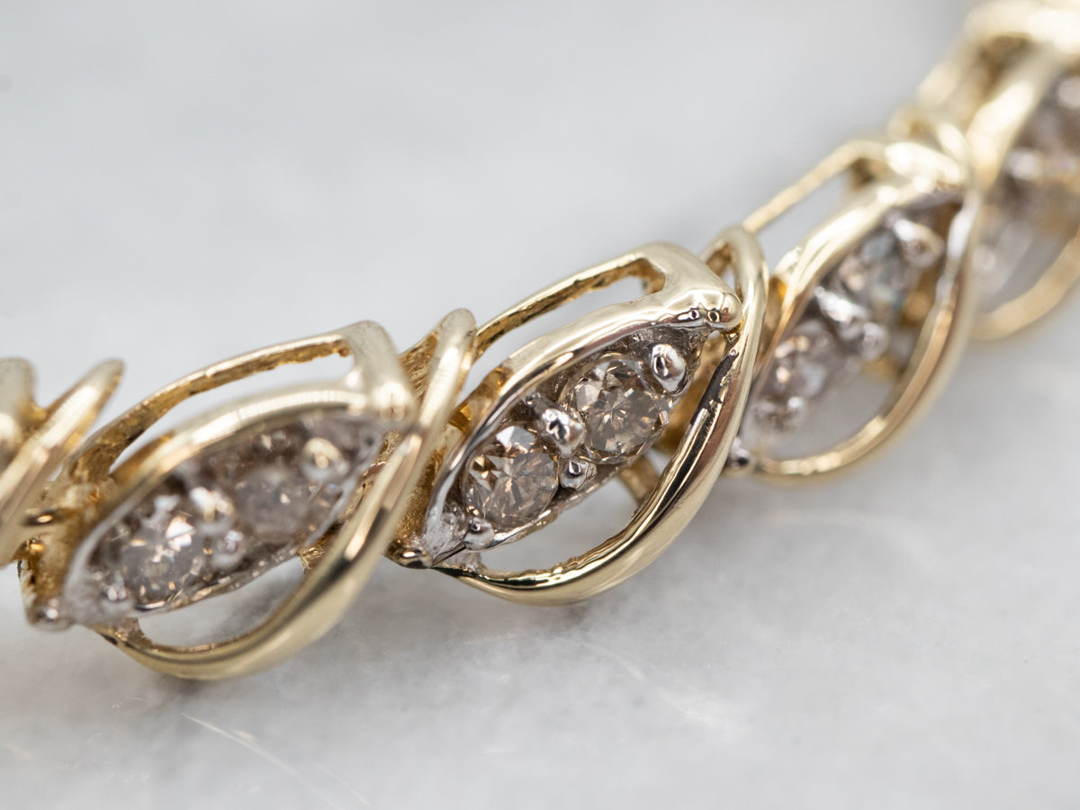 Champagne Diamond Tennis Bracelet