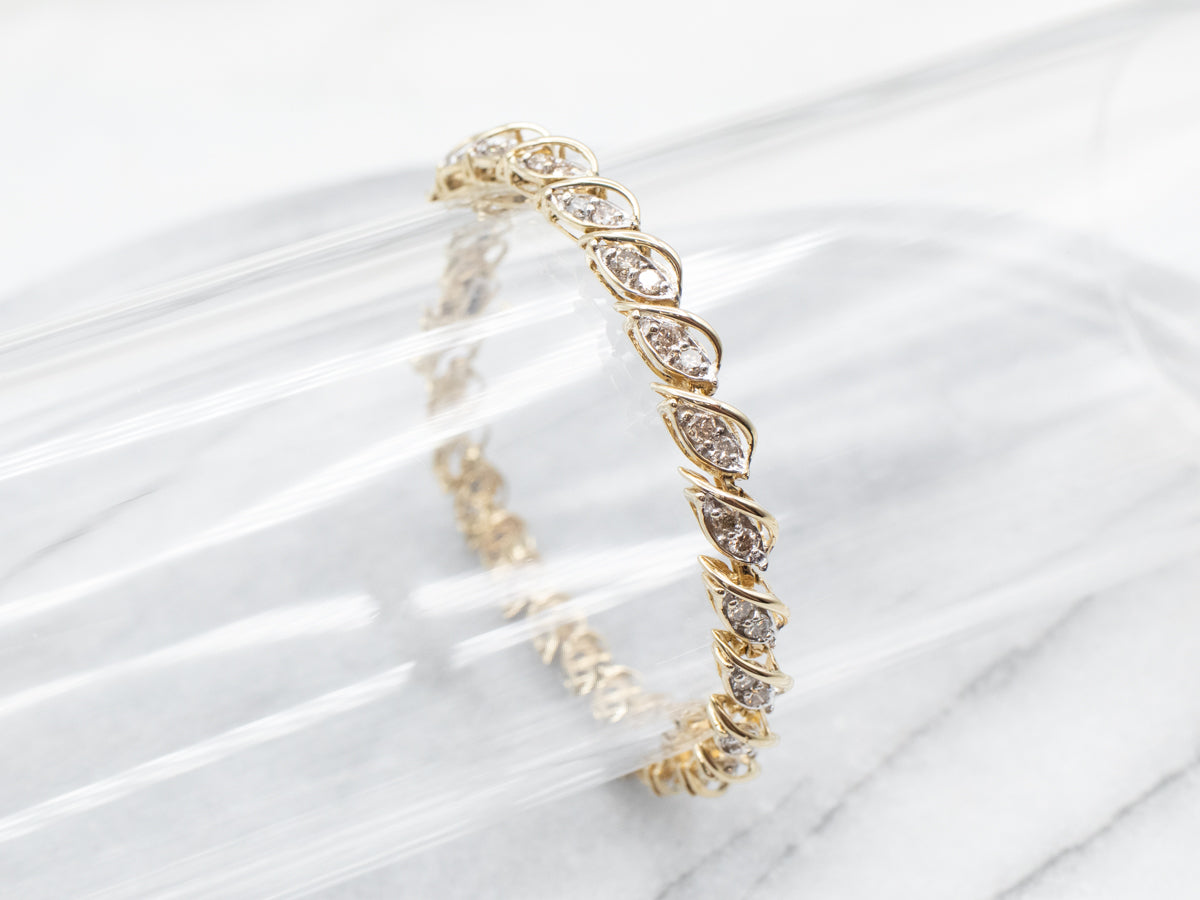 Champagne Diamond Tennis Bracelet