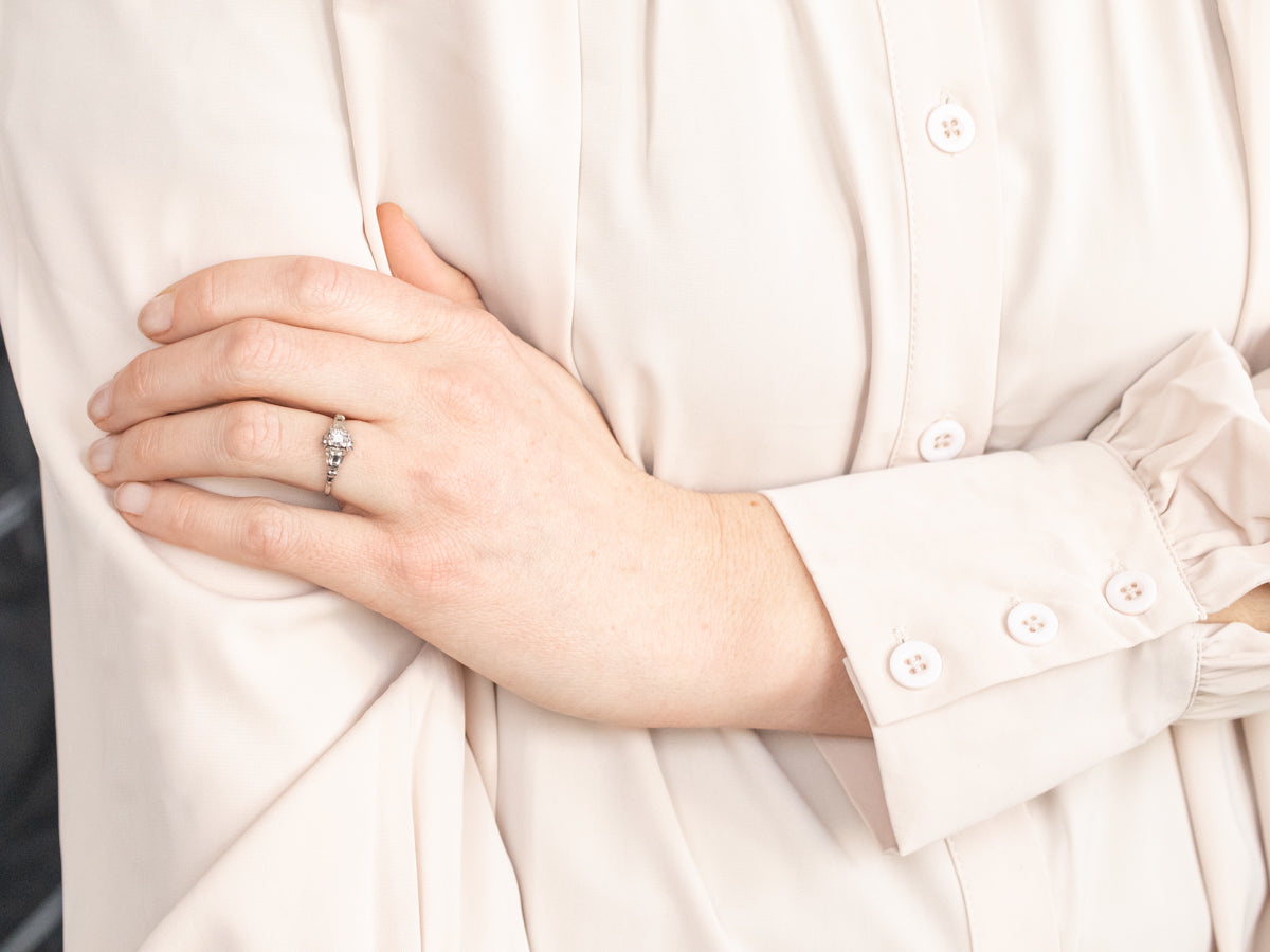 White Gold Diamond Engagement Ring