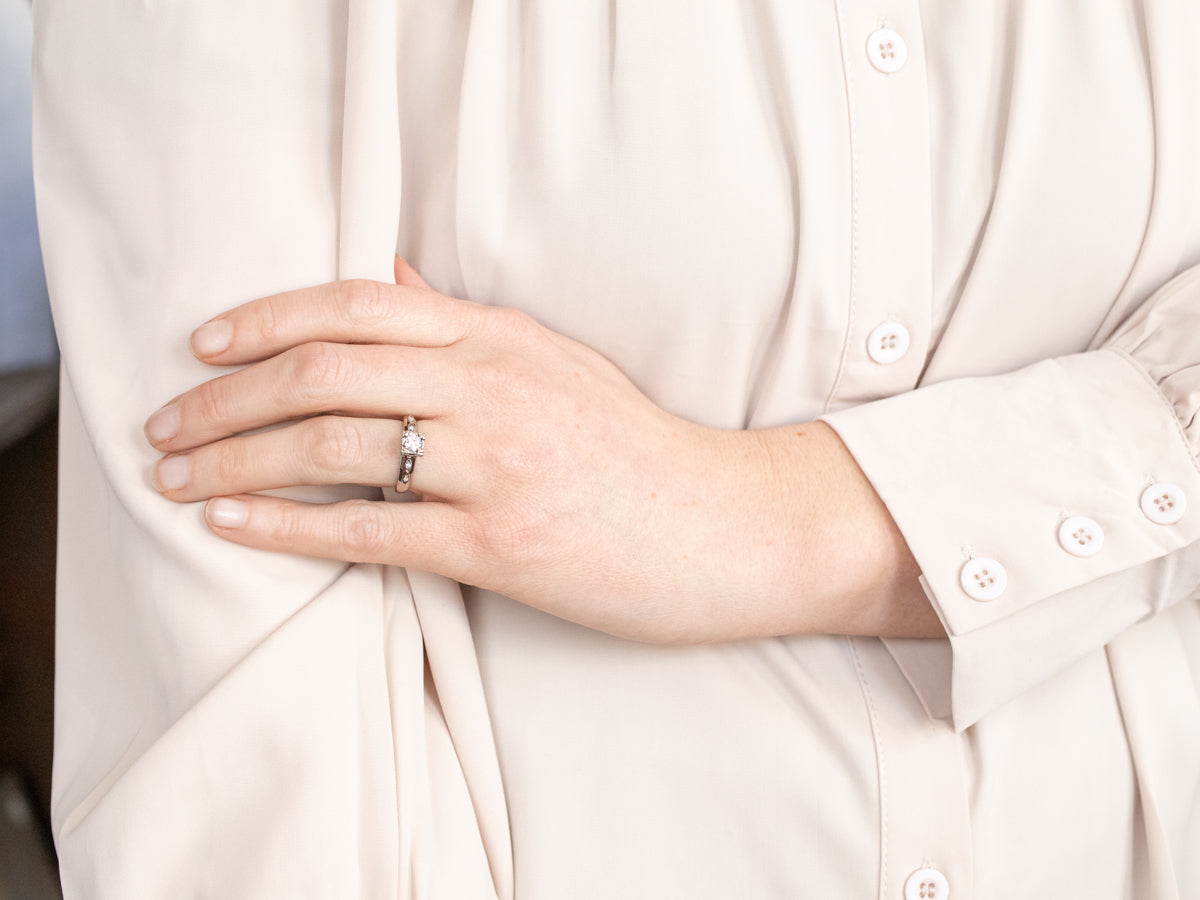 Gorgeous 14K White Gold Diamond Engagement Ring