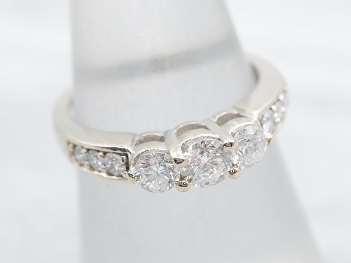 Three Stone Diamond Engagement Ring