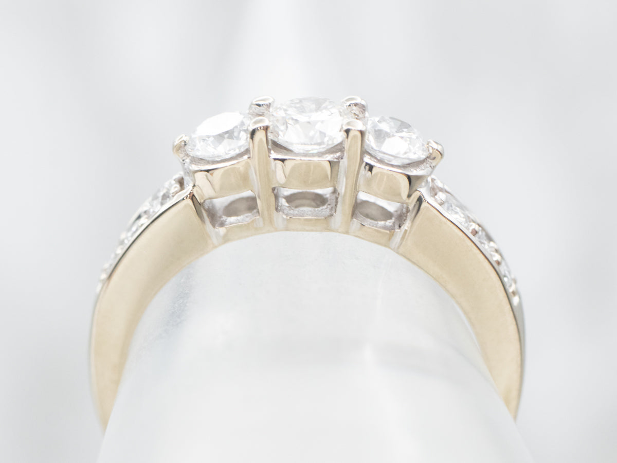 Three Stone Diamond Engagement Ring