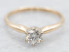 14K Yellow Gold Diamond Engagement Ring