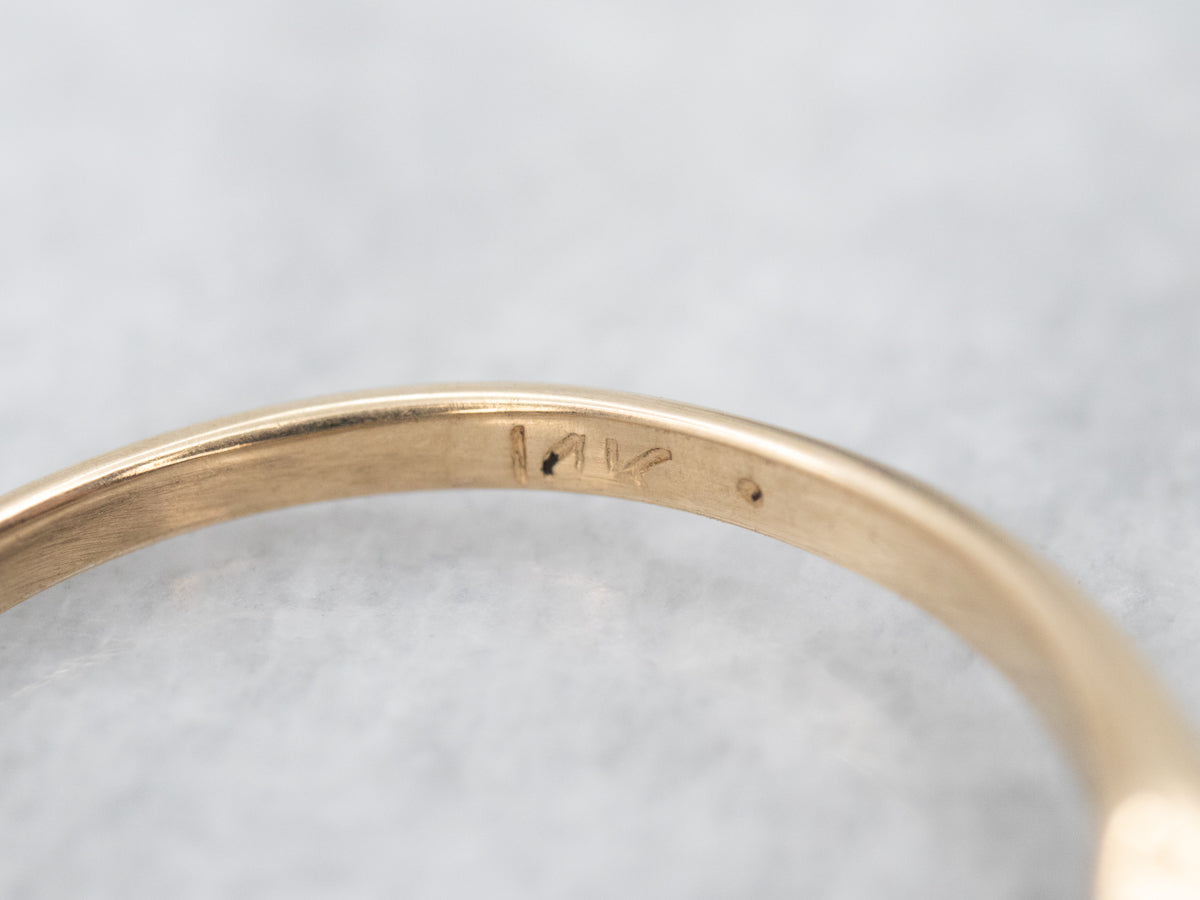 14K Yellow Gold Diamond Engagement Ring