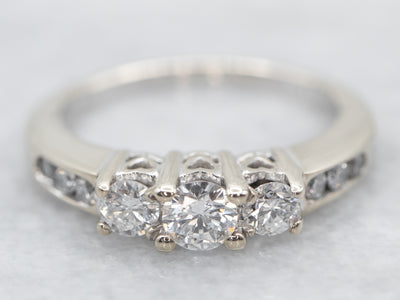 Past Present and Future Diamond Engagement Ring