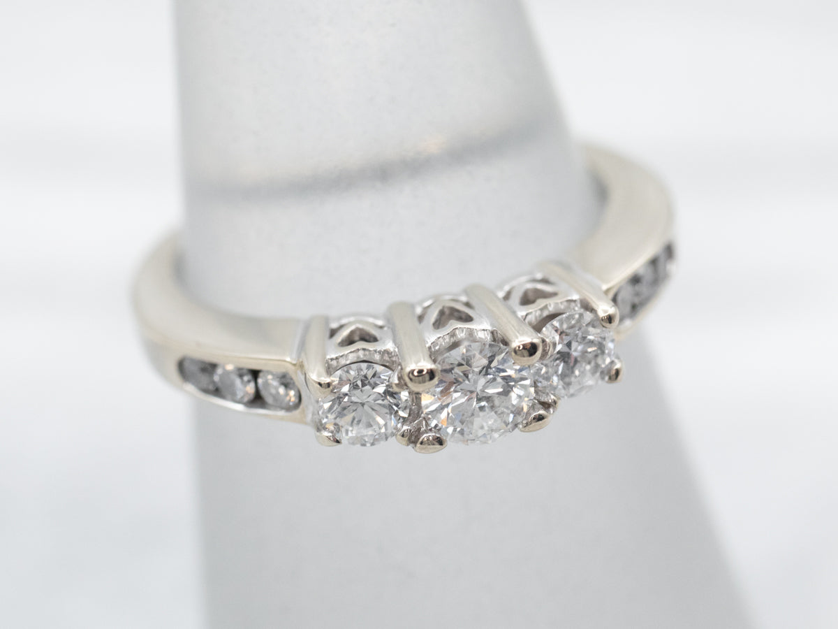 Past Present and Future Diamond Engagement Ring