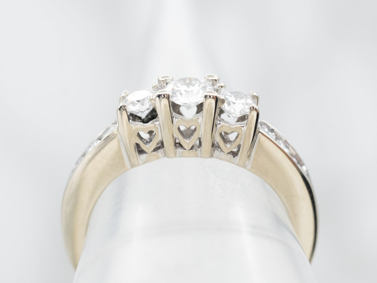 Past Present and Future Diamond Engagement Ring