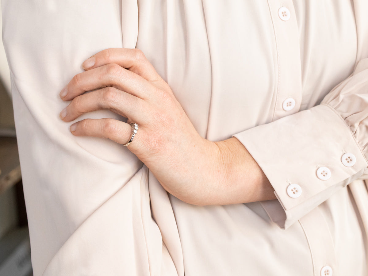 Past Present and Future Diamond Engagement Ring