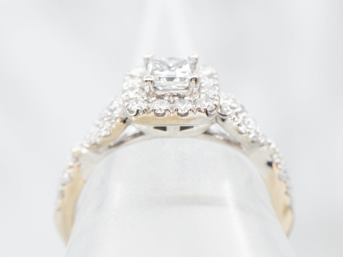 Sophisticated White Gold Diamond Engagement Ring