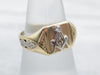 Vintage Masonic Single Cut Diamond Ring