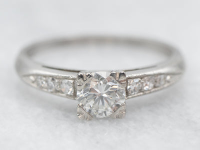 Classic Platinum Diamond Engagement Ring