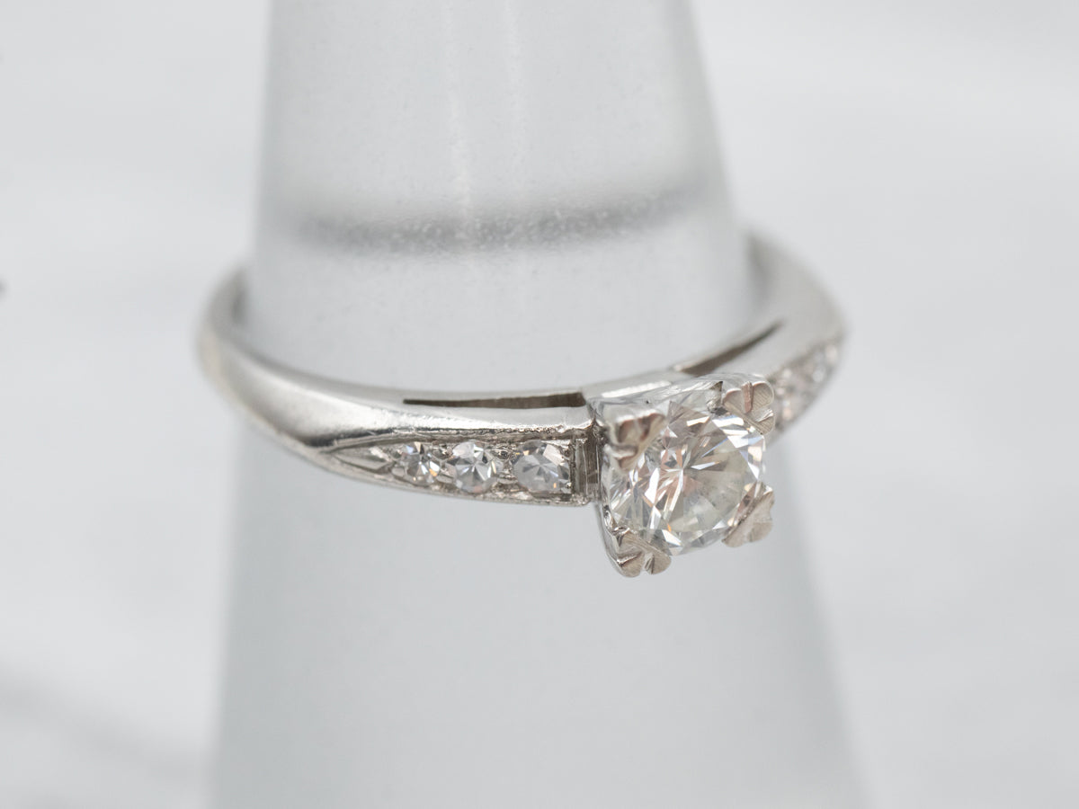Classic Platinum Diamond Engagement Ring