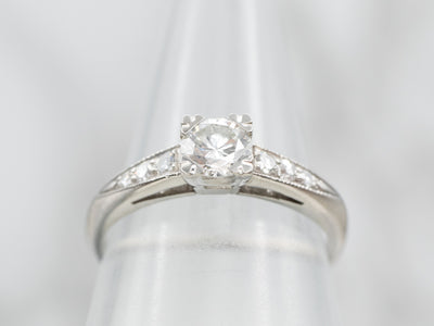 Classic Platinum Diamond Engagement Ring
