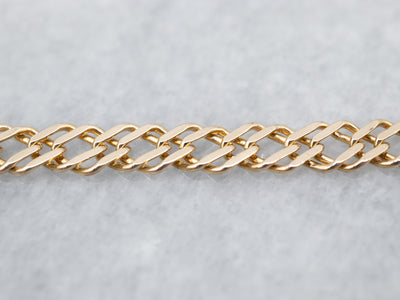 Vintage Gold Mesh Double Link Bracelet