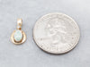 Yellow Gold Opal and Diamond Pendant