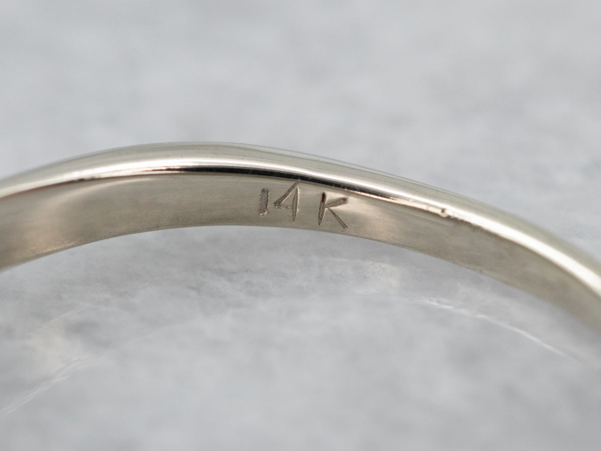 Vintage White Gold Diamond Band