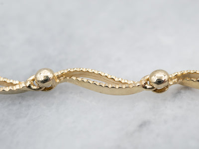 Sleek Polished Gold Diamond Necklace