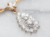 Teardrop Diamond Cluster Necklace