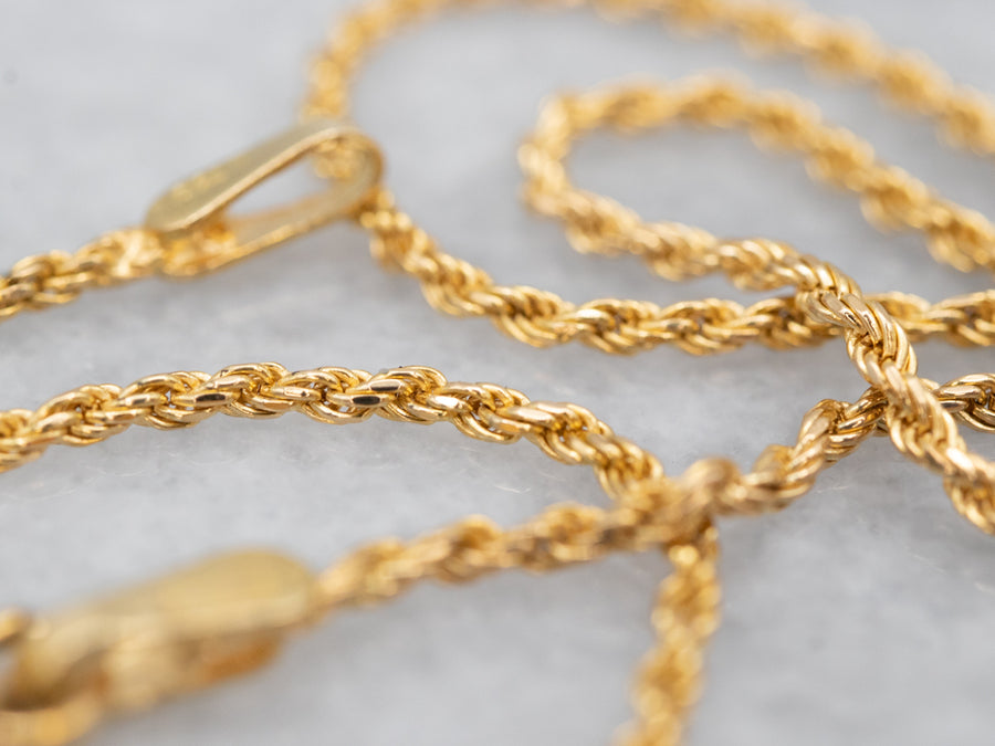 18-Karat Yellow Gold Rope Chain