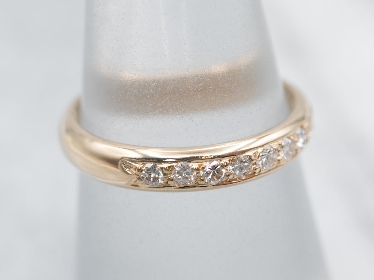 Sparkling Yellow Gold Diamond Band