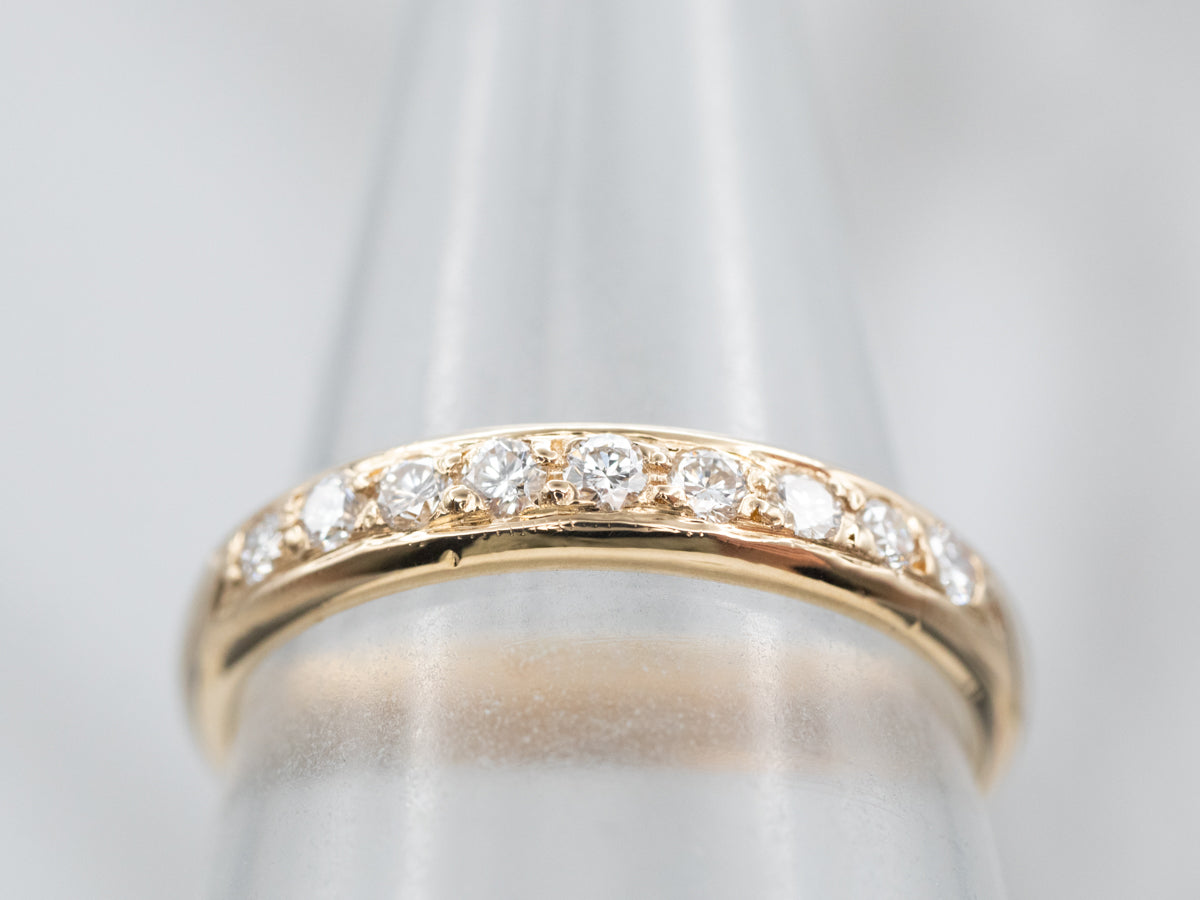 Sparkling Yellow Gold Diamond Band