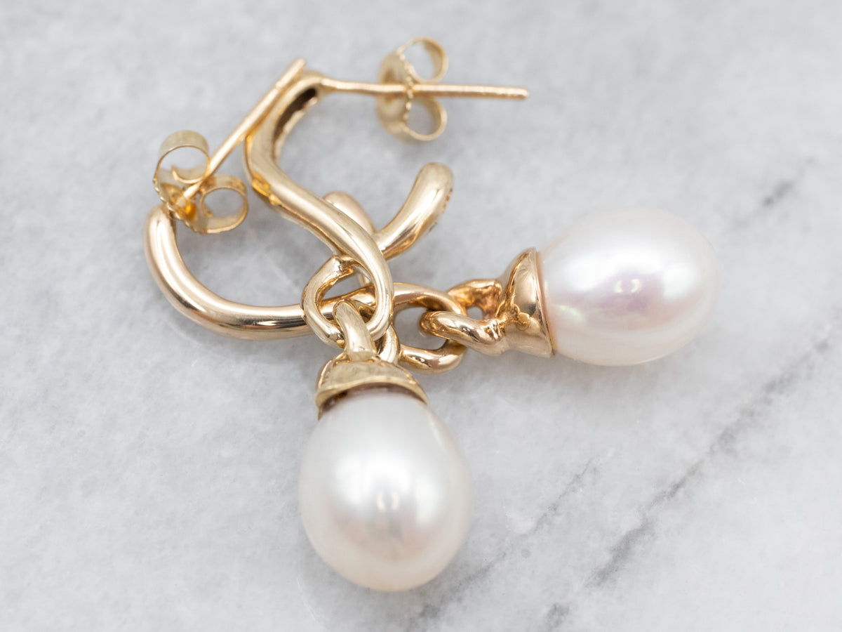 Buy ZARIIN Time Of Life Lifetime Pearl Drop Earrings | Shoppers Stop