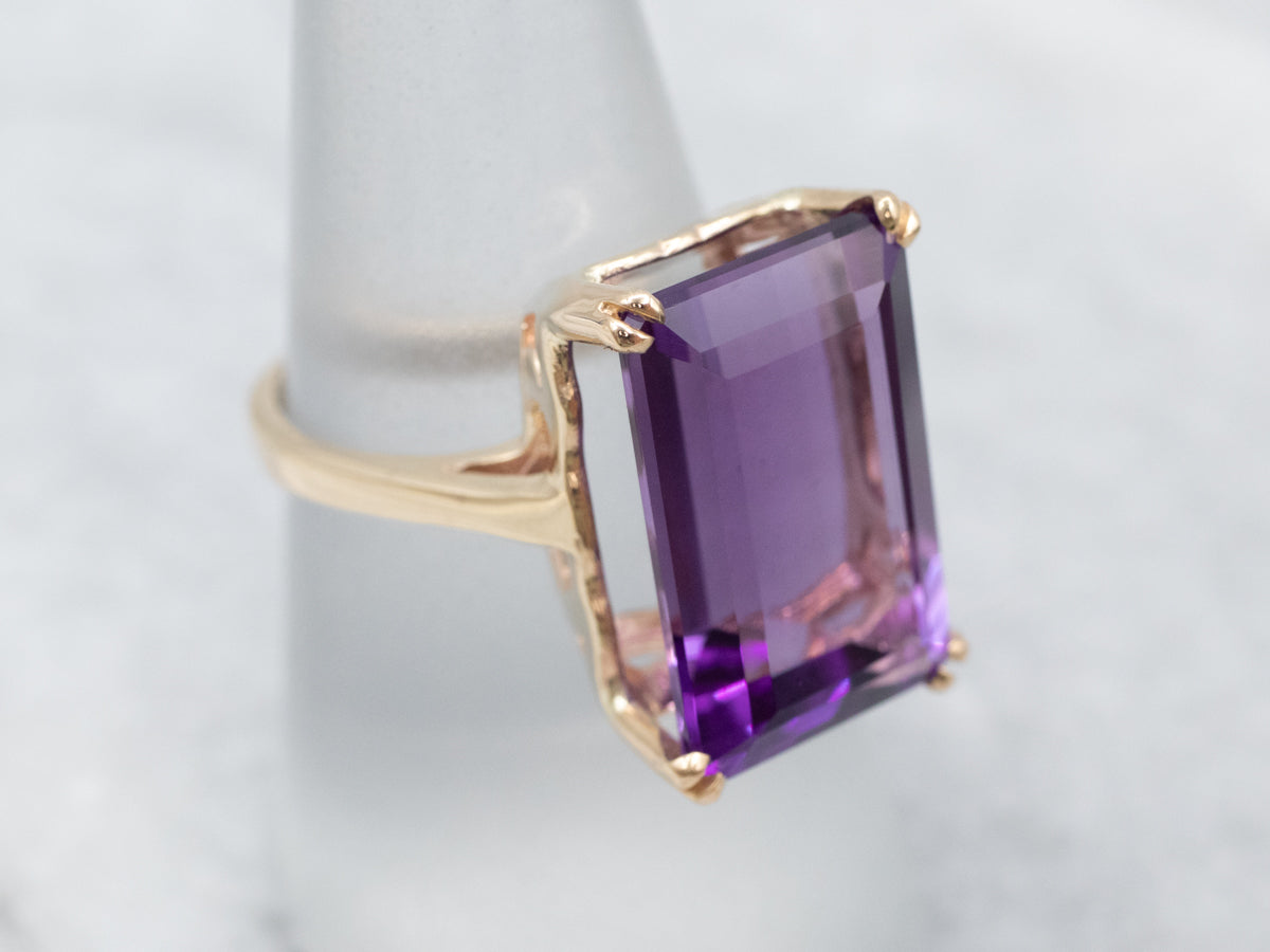 Yellow Gold Amethyst Cocktail Ring