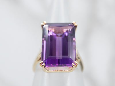 Yellow Gold Amethyst Cocktail Ring
