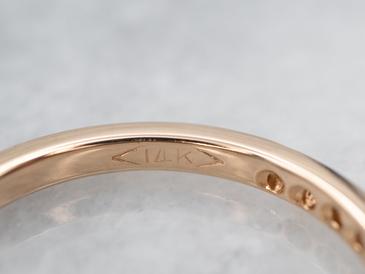 Thin Yellow Gold Diamond Band