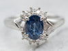 Platinum Sapphire and Diamond Anniversary Ring