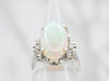 Platinum Opal and Diamond Cocktail Ring